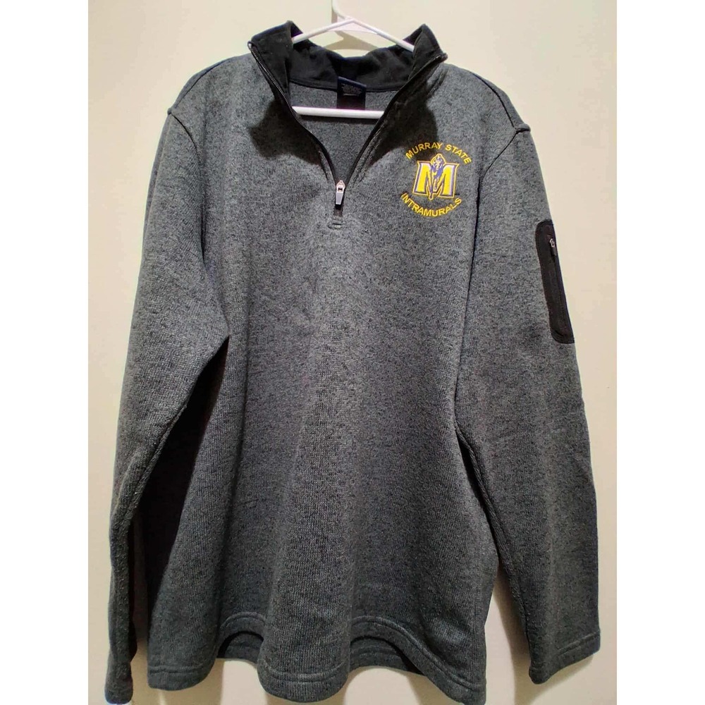 Murray State College Apparel‎ Intramurals Gray 1/4 Zip Pullover XL Charles River